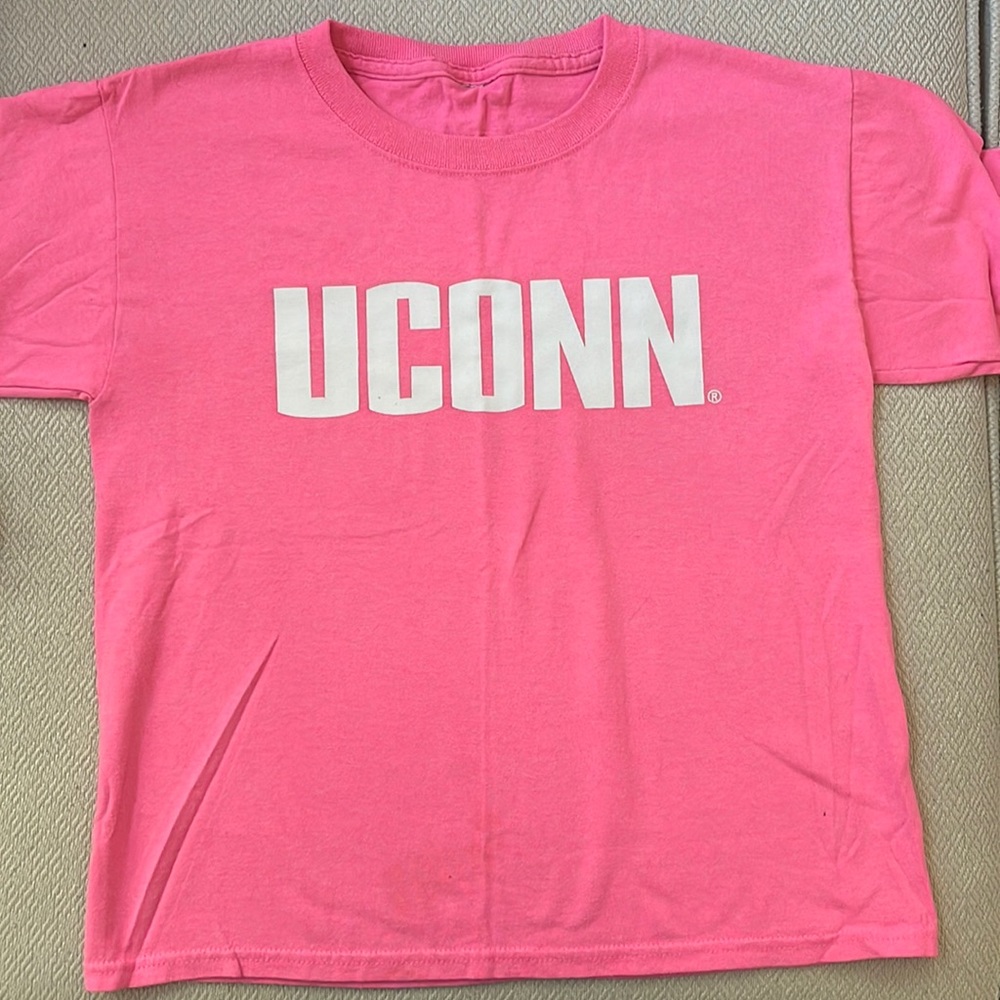 UCONN kids hot pink tshirt